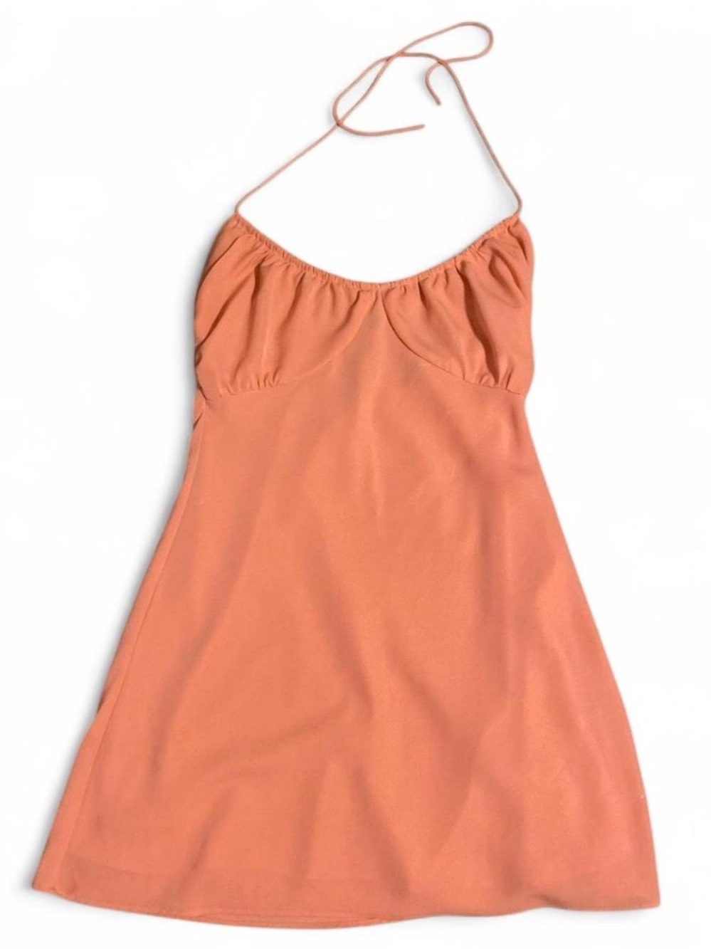 Abercrombie & Fitch Coral Halter Mini Dress